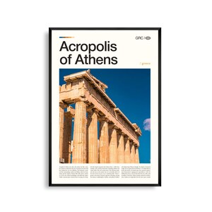Akropolis von Athen Poster Schwarzweiß, Akropolis von Athen Wandkunst, Akropolis von Athen Poster, Akropolis von Athen Foto, Griechenland