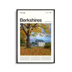 Berkshires Poster Massachusetts, Berkshires Wandkunst, Berglandschaft Poster, New England Foto, Malerische Natur Dekor