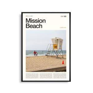 Mission Beach Druck Schwarzweiß Queensland, Mission Beach Wandkunst, Mission Beach Poster, Mission Beach Foto, Australien