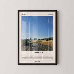 Santa Clara County Print California, Santa Clara County Wall Art, Santa Clara County Poster, Santa Clara County Photo, Winchester Mystery