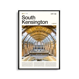 South Kensington Poster London, South Kensington Wandkunst, South Kensington Poster, London Foto, Museen, Historische Architektur, Stadt Dekor