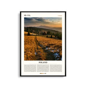 Impresión de Polonia en Europa, Arte mural de Polonia, Póster de Polonia, Foto de Polonia, Ciudades históricas, Paisajes rurales, Castillos, Decoración de la costa báltica