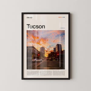 Tucson Print Arizona, Tucson Wall Art, Tucson Poster, Desert Landscape Photo, Southwest Decor, Sonoran Nature Art