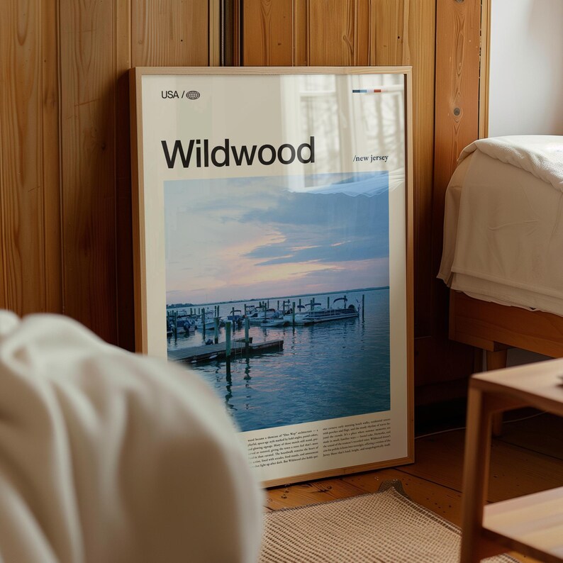 Wildwood New Jersey Photography Print, Boardwalk Beach Scene image 4