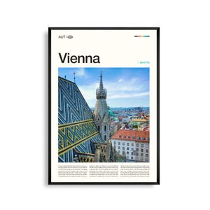 Wien Print Österreich, Wien, Wand Kunst Wien, Wien Poster, Wien Foto, Schloss Schönbrunn, Historische Architektur, Donau, Stadtbild Dekor