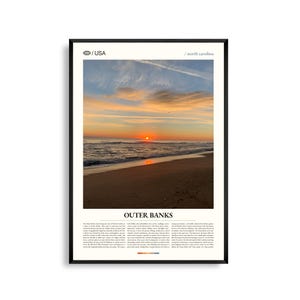 Impression Outer Banks de Caroline du Nord, art mural OBX, affiche Outer Banks, photo de paysage côtier, décoration de plage, art du littoral atlantique