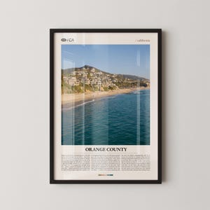 Orange County Print California, Orange County Wall Art, Orange County Poster, Orange County Photo, Newport Beach, Laguna Beach