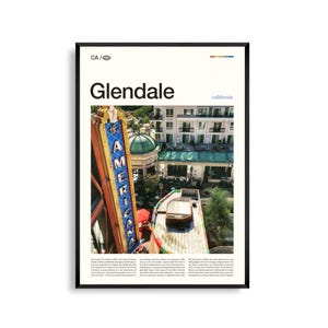 Glendale Print Kalifornien, Glendale Wandkunst, Glendale Poster, Glendale Foto, Brand Park, The Americana bei Brand, Forest Lawn Gedenkpark