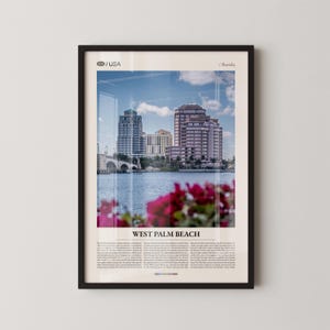 West Palm Beach Print Florida, West Palm Beach Wall Art, West Palm Beach Poster, West Palm Beach Photo, Clematis Street, The Square