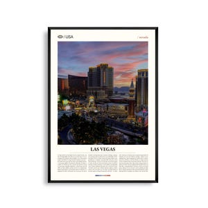 Las Vegas Nevada Wandkunst, Wüste Stadtbild Druck, Las Vegas Poster, Landschaftsstreifen und Skyline Fotografie, Southwest Urban Decor