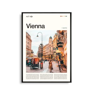 Wien Print Österreich, Wien, Wand Kunst Wien, Wien Poster, Wien Foto, Schloss Schönbrunn, Historische Architektur, Donau, Stadtbild Dekor