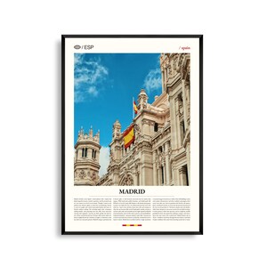 Madrid Spanien Wandkunst, Hauptstadt Stadtbild und Architektur Druck, Madrid Poster, Malerische Urban Fotografie, Historisches Spanien Dekor