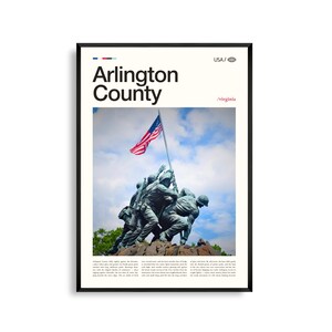Arlington County Virginia, Arlington Wandkunst, Arlington Poster, Arlington Foto, Washington DC Metro, Potomac River Decor