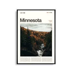 Minnesota Wandkunst, Malerische Seen und Wälder Druck, Minnesota Poster, Natur Landschaft Fotografie, Northwoods Decor