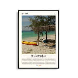 Sihanoukville Kambodscha Wand Kunst, Küstenstadt und Strand Landschaft Druck, Sihanoukville Poster, Landschaftsfotografie, Südostasien Dekor