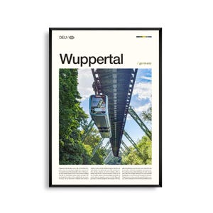 Wuppertal Print, Wuppertal Wandkunst, Wuppertal Poster, Wuppertal Fotografie, Deutsche Stadtansicht, Malerische Fluss Dekor