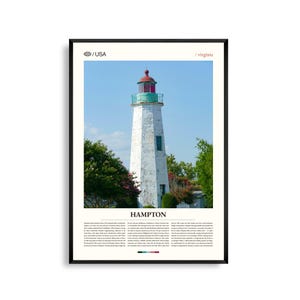 Hampton Virginia Wand Kunst, Küsten Stadtbild Druck, Hampton Poster, Malerische Chesapice Bay Fotografie, Tidewater Region Dekor