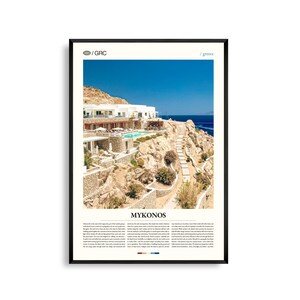 Mykonos Griechenland Wandkunst, Ägäische Insel Küsten Fotografie Druck, Mykonos Poster, Malerische Mittelmeer Dekoration, Reise Kunstwerk
