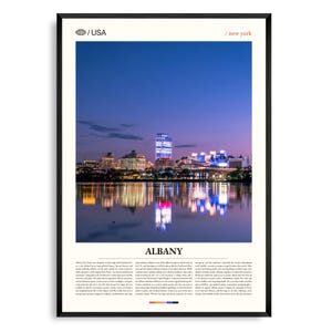 Albany Print New York, Albany Wall Art, Albany Poster, Albany Photo, New York State Capitol, Washington Park