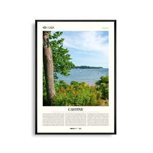 Castine Print Maine, Castine Wandkunst, Castine Poster, Küstenstadt Foto, Hafen Landschaft Dekor, New England Seaside Art