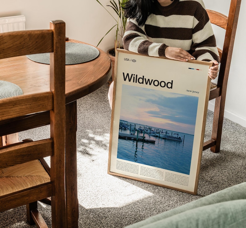 Wildwood New Jersey Photography Print, Boardwalk Beach Scene image 2