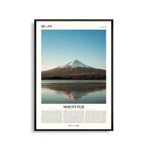 Berg Fuji Japan Wand Kunst, Gelassene Landschaft Fotografie Druck, Berg Fuji Poster, Malerische Ost Asien Dekoration, Ruhiger Natur Akzent
