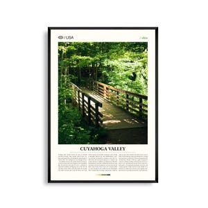 Cuyahoga Valley Ohio Wall Art, National Park Print, Cuyahoga Valley Poster, schilderachtige natuurfotografie, Midwest landschapsdecor