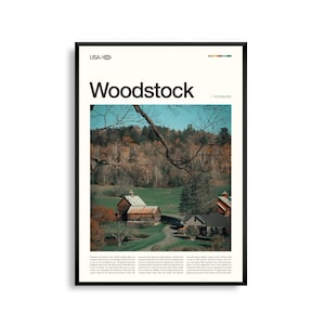 Impresión de Woodstock, Connecticut, Arte mural de Woodstock, Póster de Woodstock, Foto de Woodstock, Rincón tranquilo, Connecticut, Decoración de Nueva Inglaterra, Campo
