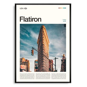 Impresión de Flatiron Nueva York, Arte mural de Flatiron, Póster de Flatiron, Foto de Flatiron, Edificio Flatiron, Madison Square Park