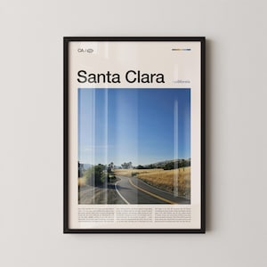 Santa Clara County Print California, Santa Clara County Wall Art, Santa Clara County Poster, Santa Clara County Photo, Winchester Mystery