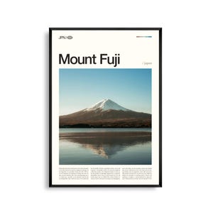 Berg Fuji Japan Wand Kunst, Gelassene Landschaft Fotografie Druck, Berg Fuji Poster, Malerische Ost Asien Dekoration, Ruhiger Natur Akzent