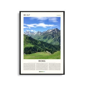 Ischgl Österreich Wand Kunst, Alpines Dorf und Sonnenuntergang Berglandschaft Druck, Ischgl Poster, Malerische Europäische Fotografie, Winter Dekor