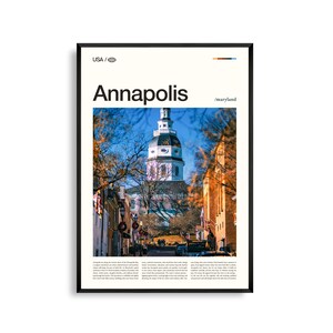 Annapolis Print Maryland, Annapolis Wandkunst, Annapolis Poster, Annapolis Foto, Chesapice Bay Waterfront, Historisches Zentrum, Kolonialstil