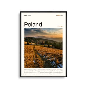 Impresión de Polonia en Europa, Arte mural de Polonia, Póster de Polonia, Foto de Polonia, Ciudades históricas, Paisajes rurales, Castillos, Decoración de la costa báltica