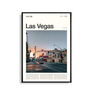Las Vegas Nevada Wandkunst, Wüste Stadtbild Druck, Las Vegas Poster, Landschaftsstreifen und Skyline Fotografie, Southwest Urban Decor