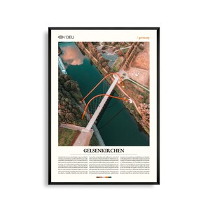 Gelsenkircher Deutschland Wand Kunst, Stadtlandschaft und Industriekultur Poster, Gelsenkircher Dekor