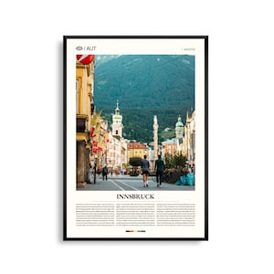 **Innsbruck Österreich Wand Kunst, Alpine Stadtbild und Berg Sonnenuntergang Druck, **Innsbruck Österreich Poster, Malerische Europäische Fotografie, Urban Dekor.**