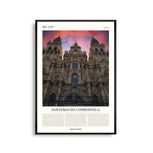 Santiago de Compostela Spanien Wandkunst, Historische Pilgerstadt Fotografie, Santiago Poster, Galizien Fotografie, Nordspanien Dekor