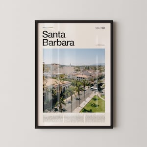 Santa Barbara Print California, Santa Barbara Wall Art, Santa Barbara Poster, Santa Barbara Photo, Stearns Wharf, Mission Santa Barbara