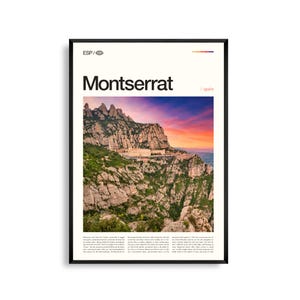 Montserrat Spanien Wandkunst, Dramatische Berglandschaft, Montserrat Poster, Malerische Katalonien Fotografie, Spiritueller Rückzug Dekor
