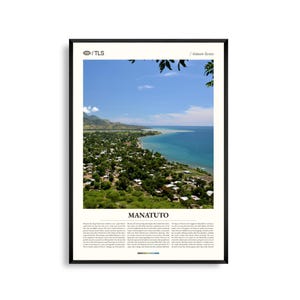Art mural Manatuto Timor oriental, impression paysage côtier et de montagne, affiche de Manatuto, photographie pittoresque du Timor oriental, décoration d'Asie du Sud-Est