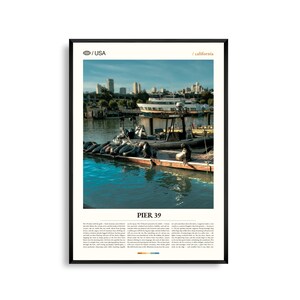 Pier 39 Print California, Pier 39 Wall Art, Pier 39 Poster, Pier 39 Photo, Fisherman's Wharf, San Francisco Bay, Sea Lions, Alcatraz Island