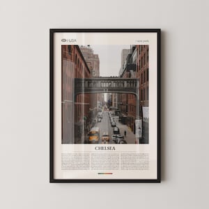 Chelsea Print New York, Chelsea Wall Art, Chelsea Poster, Chelsea Photo, The High Line, Chelsea Market, Madison Square Garden