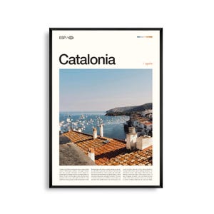 Katalonien Spanien Wandkunst, Malerische Landschaft, Fotografie Druck, Katalonien Poster, Nordosten Spaniens Dekor, Pyrenäen zur Küste Ansicht