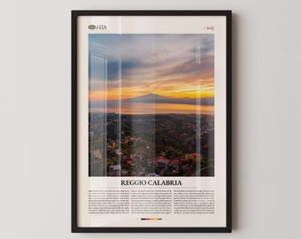 Impressão de Reggio Calabria, Arte de Parede de Reggio Calabria, Pôster de Reggio Calabria, Fotografia de Reggio Calabria, Cidade Costeira Italiana, Região da Calábria