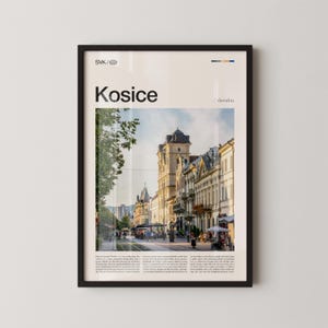 Kosice Slovakia Wall Art, Historic Cityscape and Gothic Cathedral Print, Košice Poster, Scenic Eastern Europe Photography, Urban Decor
