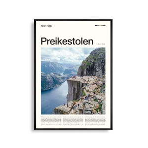 Preikestolen Print Norwegen, Preikestolen Wand Kunst, Preikestolen Poster, Preikestolen Foto, Preikestolen Rock, Preikestolen, Nordische Landschaft