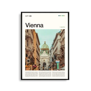 Wien Print Österreich, Wien, Wand Kunst Wien, Wien Poster, Wien Foto, Schloss Schönbrunn, Historische Architektur, Donau, Stadtbild Dekor