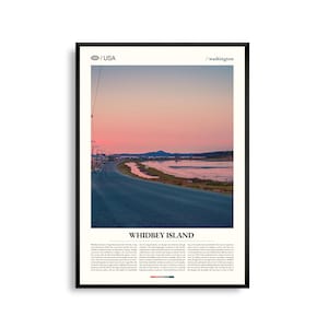 Impression Whidbey Island Washington, art mural Whidbey, affiche Whidbey, photo Whidbey, déco Puget Sound, paysage côtier, nord-ouest du Pacifique