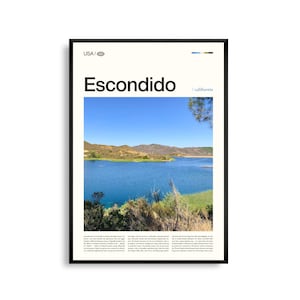 Escondido Californië kunst aan de muur, Inland Valley landschap print, Escondido poster, schilderachtige Zuid-Californië fotografie, decor van North County